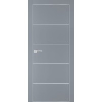 PX-12 PET серый матовый, 600*2000 врезка под петли AGB и замок  Al-кр. с 4-х ст