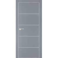 PX-12 PET серый матовый, 600*2000 врезка под петли AGB и замок  Al-кр. с 4-х ст