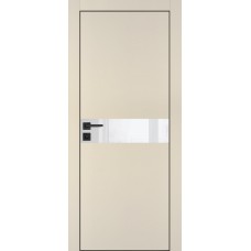 PX-13 PET бежевый матовый, 550*1900 белоснежный лакоб. врезка под петли AGB и замок , черная кр. с