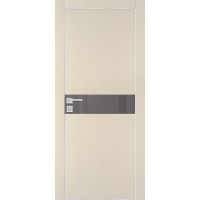PX-13 PET бежевый матовый, 600*1900 серый лакоб. врезка под петли AGB и замок , Al-кр. с 4-х ст.