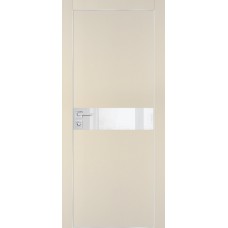 PX-13 PET бежевый матовый, 600*2000 белоснежный лакоб. врезка под петли AGB и замок , Al-кр. с 4-х