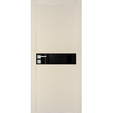 PX-13 PET бежевый матовый, 600*2000 черный лакоб. врезка под петли AGB и замок , Al-кр. с 4-х ст.