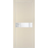 PX-13 PET бежевый матовый, 800*2000 белоснежный лакоб. врезка под петли AGB и замок , Al-кр. с 4-х