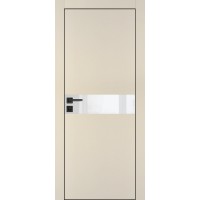 PX-13 PET бежевый матовый, 800*2000 белоснежный лакоб. врезка под петли AGB и замок , черная кр. с