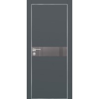 PX-13 PET графит матовый, 600*1900 серый лакоб. врезка под петли AGB и замок , Al-кр. с 4-х ст.