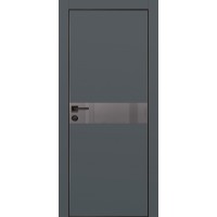 PX-13 PET графит матовый, 700*2000 серый лакоб. врезка под петли AGB и замок , черная кр. с 4-х ст.