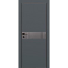 PX-13 PET графит матовый, 700*2000 серый лакоб. врезка под петли AGB и замок , черная кр. с 4-х ст.