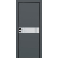 PX-13 PET графит матовый, 800*2000 лунный лакоб. врезка под петли AGB и замок , черная кр. с 4-х ст