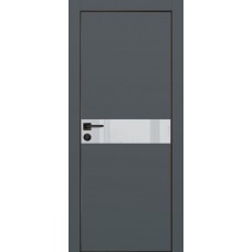 PX-13 PET графит матовый, 800*2000 лунный лакоб. врезка под петли AGB и замок , черная кр. с 4-х ст