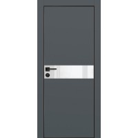 PX-13 PET графит матовый, 900*2000 белоснежный лакоб. врезка под петли AGB и замок , черная кр. с 4