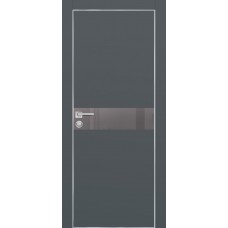 PX-13 PET графит матовый, 900*2000 серый лакоб. врезка под петли AGB и замок , Al-кр. с 4-х ст.