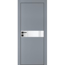 PX-13 PET серый матовый, 550*1900 белоснежный лакоб. врезка под петли AGB и замок , черная кр. с 4-