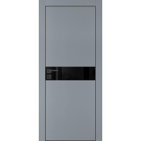 PX-13 PET серый матовый, 600*1900 черный лакоб. врезка под петли AGB и замок , черная кр. с 4-х ст.