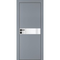 PX-13 PET серый матовый, 600*2000 белоснежный лакоб. врезка под петли AGB и замок , черная кр. с 4-
