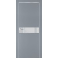 PX-13 PET серый матовый, 600*2000 лунный лакоб. врезка под петли AGB и замок , Al-кр. с 4-х ст.