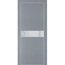 PX-13 PET серый матовый, 600*2000 лунный лакоб. врезка под петли AGB и замок , Al-кр. с 4-х ст.