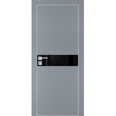 PX-13 PET серый матовый, 900*2000 черный лакоб. врезка под петли AGB и замок , Al-кр. с 4-х ст.