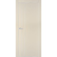 PX-14 PET бежевый матовый, 550*1900 молдинг врезка под петли AGB и замок  Al-кр. с 4-х ст