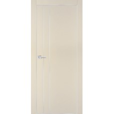 PX-14 PET бежевый матовый, 600*1900 молдинг врезка под петли AGB и замок  Al-кр. с 4-х ст