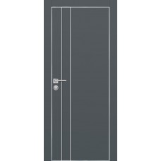 PX-14 PET графит матовый, 700*2000 молдинг врезка под петли AGB и замок  Al-кр. с 4-х ст