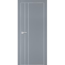 PX-14 PET серый матовый, 800*2000 молдинг врезка под петли AGB и замок  Al-кр. с 4-х ст