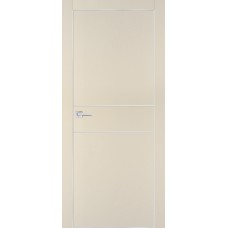 PX-15 PET бежевый матовый, 550*1900 молдинг врезка под петли AGB и замок  Al-кр. с 4-х ст