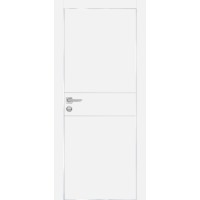 PX-15 PET белый матовый, 550*1900 молдинг врезка под петли AGB и замок  Al-кр. с 4-х ст