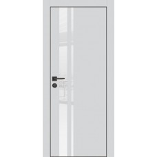 PX-16 PET агат матовый, 600*1900 белоснежный лакоб. врезка под петли AGB и замок  черн.кр. с 4-х ст