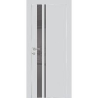 PX-16 PET агат матовый, 900*2000 серый лакоб. врезка под петли AGB и замок  Al-кр. с 4-х ст