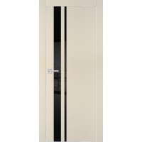 PX-16 PET бежевый матовый, 600*1900 черный лакоб. врезка под петли AGB и замок  Al-кр. с 4-х ст