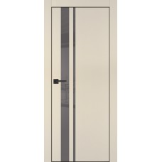 PX-16 PET бежевый матовый, 600*2000 серый лакоб. врезка под петли AGB и замок  черн.кр. с 4-х ст