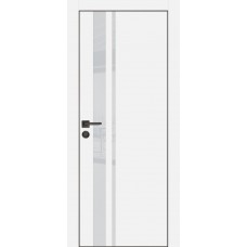 PX-16 PET белый матовый, 550*1900 лунный лакоб. врезка под петли AGB и замок  черн.кр. с 4-х ст