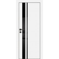 PX-16 PET белый матовый, 550*1900 черный лакоб. врезка под петли AGB и замок  черн.кр. с 4-х ст