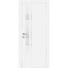 PX-16 PET белый матовый, 800*2000 белоснежный лакоб. врезка под петли AGB и замок  Al-кр. с 4-х ст