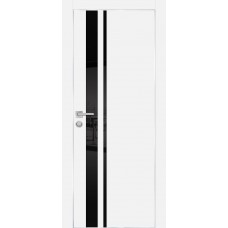 PX-16 PET белый матовый, 900*2000 черный лакоб. врезка под петли AGB и замок  Al-кр. с 4-х ст