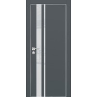 PX-16 PET графит матовый, 550*1900 лунный лакоб. врезка под петли AGB и замок  Al-кр. с 4-х ст