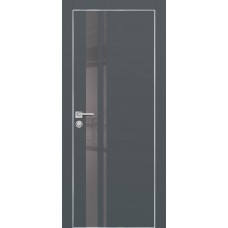 PX-16 PET графит матовый, 550*1900 серый лакоб. врезка под петли AGB и замок  Al-кр. с 4-х ст