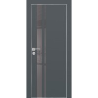 PX-16 PET графит матовый, 600*1900 серый лакоб. врезка под петли AGB и замок  Al-кр. с 4-х ст