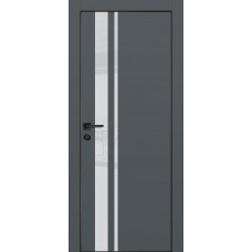 PX-16 PET графит матовый, 600*2000 лунный лакоб. врезка под петли AGB и замок  черн.кр. с 4-х ст