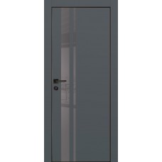 PX-16 PET графит матовый, 900*2000 серый лакоб. врезка под петли AGB и замок  черн.кр. с 4-х ст