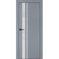 PX-16 PET серый матовый, 600*2000 лунный лакоб. врезка под петли AGB и замок  черн.кр. с 4-х ст