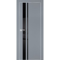 PX-16 PET серый матовый, 600*2000 черный лакоб. врезка под петли AGB и замок  Al-кр. с 4-х ст