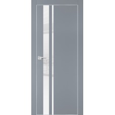 PX-16 PET серый матовый, 900*2000 белоснежный лакоб. врезка под петли AGB и замок  Al-кр. с 4-х ст
