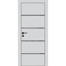 PX-17 PET агат матовый, 600*1900 серый лакоб. врезка под петли AGB и замок  черн.кр. с 4-х ст