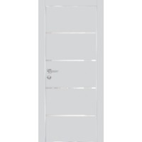 PX-17 PET агат матовый, 600*2000 белоснежный лакоб. врезка под петли AGB и замок  Al-кр. с 4-х ст