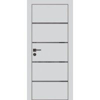 PX-17 PET агат матовый, 800*2000 серый лакоб. врезка под петли AGB и замок  черн.кр. с 4-х ст