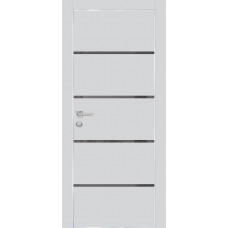 PX-17 PET агат матовый, 900*2000 серый лакоб. врезка под петли AGB и замок  Al-кр. с 4-х ст