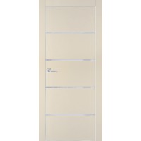 PX-17 PET бежевый матовый, 550*1900 лунный лакоб. врезка под петли AGB и замок  Al-кр. с 4-х ст