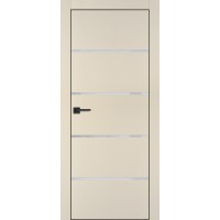 PX-17 PET бежевый матовый, 550*1900 лунный лакоб. врезка под петли AGB и замок  черн.кр. с 4-х ст