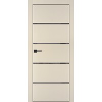 PX-17 PET бежевый матовый, 550*1900 серый лакоб. врезка под петли AGB и замок  черн.кр. с 4-х ст